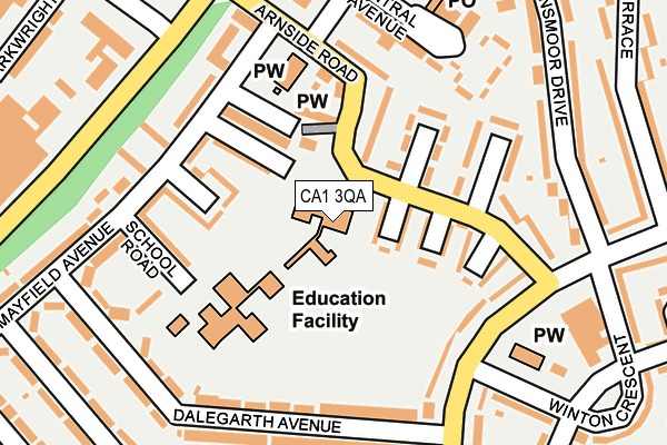 CA1 3QA map - OS OpenMap – Local (Ordnance Survey) CA1 3QA map - OS OpenMap – Local (Ordnance Survey)