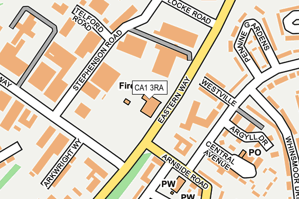 CA1 3RA map - OS OpenMap – Local (Ordnance Survey) CA1 3RA map - OS OpenMap – Local (Ordnance Survey)