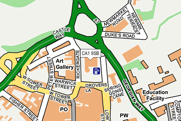 CA1 9SB map - OS OpenMap – Local (Ordnance Survey) CA1 9SB map - OS OpenMap – Local (Ordnance Survey)