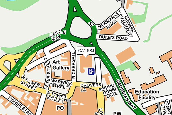CA1 9SJ map - OS OpenMap – Local (Ordnance Survey) CA1 9SJ map - OS OpenMap – Local (Ordnance Survey)