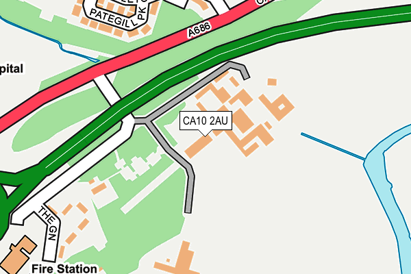 CA10 2AU map - OS OpenMap – Local (Ordnance Survey) CA10 2AU map - OS OpenMap – Local (Ordnance Survey)
