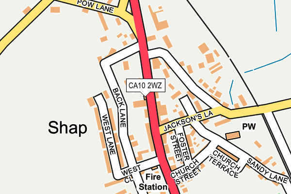 CA10 2WZ map - OS OpenMap – Local (Ordnance Survey) CA10 2WZ map - OS OpenMap – Local (Ordnance Survey)