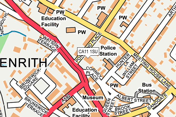 CA11 1SU map - OS OpenMap – Local (Ordnance Survey) CA11 1SU map - OS OpenMap – Local (Ordnance Survey)