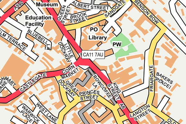 CA11 7AU map - OS OpenMap – Local (Ordnance Survey) CA11 7AU map - OS OpenMap – Local (Ordnance Survey)