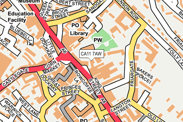 CA11 7AW map - OS OpenMap – Local (Ordnance Survey) CA11 7AW map - OS OpenMap – Local (Ordnance Survey)