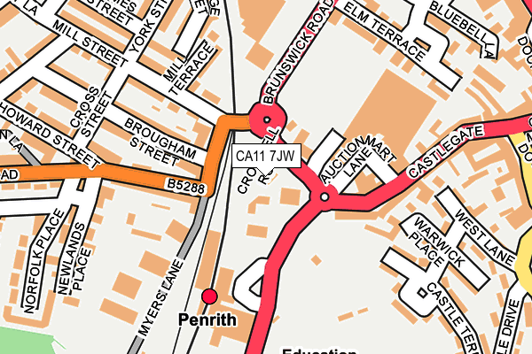 CA11 7JW map - OS OpenMap – Local (Ordnance Survey)