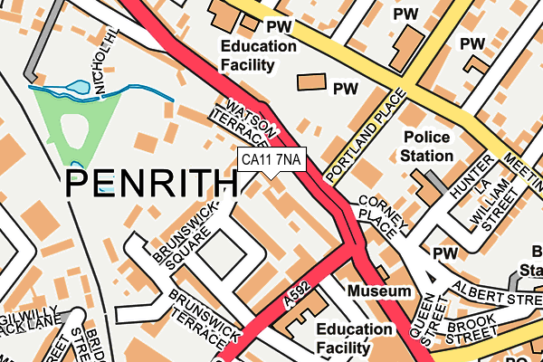 CA11 7NA map - OS OpenMap – Local (Ordnance Survey) CA11 7NA map - OS OpenMap – Local (Ordnance Survey)