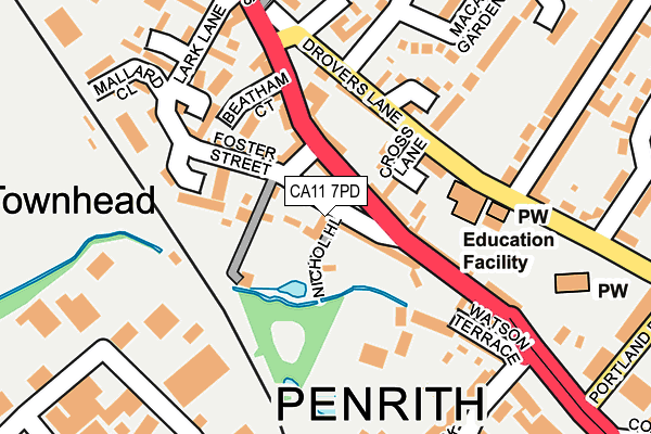 CA11 7PD map - OS OpenMap – Local (Ordnance Survey) CA11 7PD map - OS OpenMap – Local (Ordnance Survey)