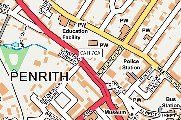 CA11 7QA map - OS OpenMap – Local (Ordnance Survey) CA11 7QA map - OS OpenMap – Local (Ordnance Survey)