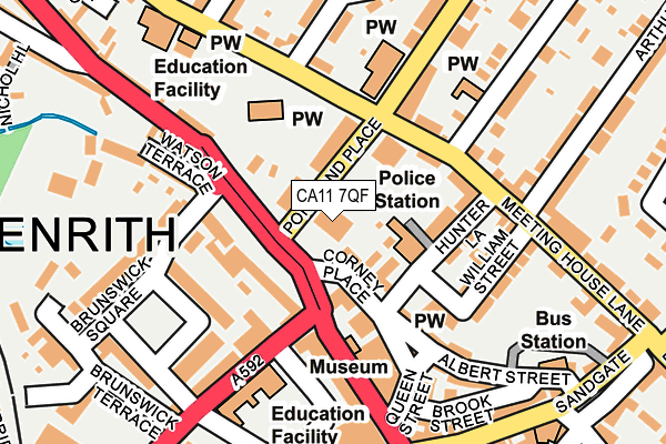 CA11 7QF map - OS OpenMap – Local (Ordnance Survey) CA11 7QF map - OS OpenMap – Local (Ordnance Survey)