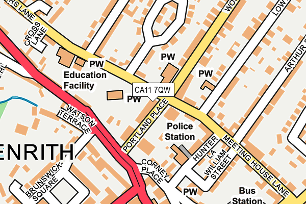CA11 7QW map - OS OpenMap – Local (Ordnance Survey) CA11 7QW map - OS OpenMap – Local (Ordnance Survey)