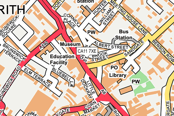 CA11 7XE map - OS OpenMap – Local (Ordnance Survey) CA11 7XE map - OS OpenMap – Local (Ordnance Survey)