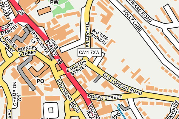 CA11 7XW map - OS OpenMap – Local (Ordnance Survey) CA11 7XW map - OS OpenMap – Local (Ordnance Survey)