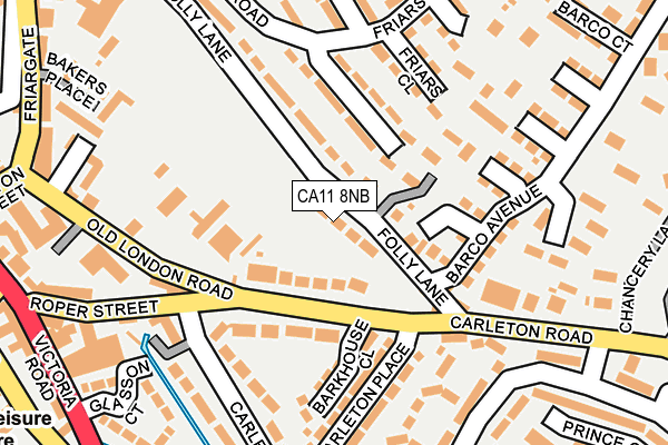 CA11 8NB map - OS OpenMap – Local (Ordnance Survey) CA11 8NB map - OS OpenMap – Local (Ordnance Survey)