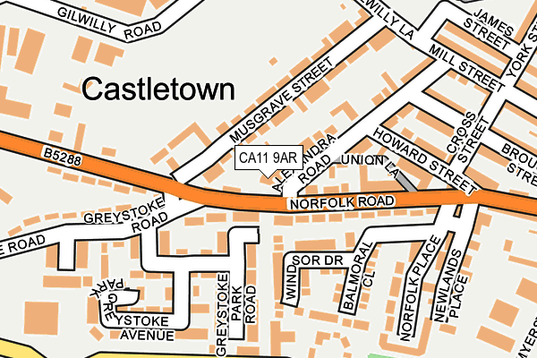 CA11 9AR map - OS OpenMap – Local (Ordnance Survey) CA11 9AR map - OS OpenMap – Local (Ordnance Survey)