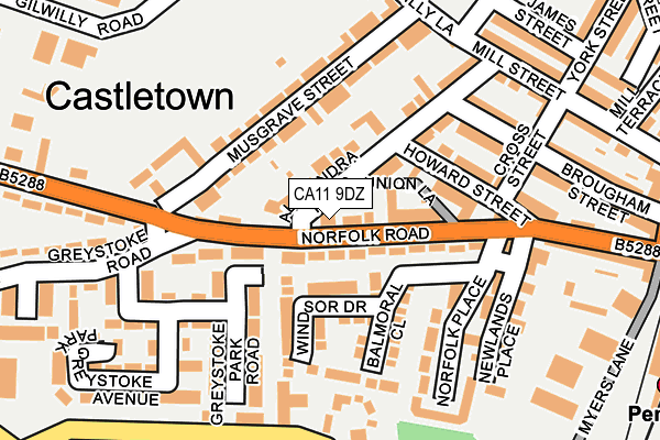 CA11 9DZ map - OS OpenMap – Local (Ordnance Survey)
