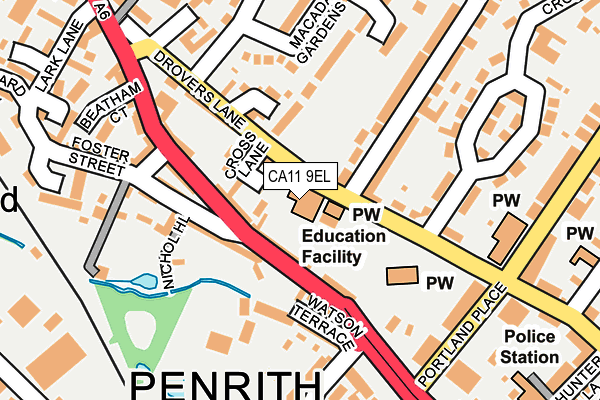CA11 9EL map - OS OpenMap – Local (Ordnance Survey) CA11 9EL map - OS OpenMap – Local (Ordnance Survey)