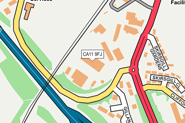 CA11 9FJ map - OS OpenMap – Local (Ordnance Survey) CA11 9FJ map - OS OpenMap – Local (Ordnance Survey)