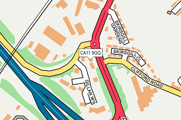 CA11 9GQ map - OS OpenMap – Local (Ordnance Survey) CA11 9GQ map - OS OpenMap – Local (Ordnance Survey)