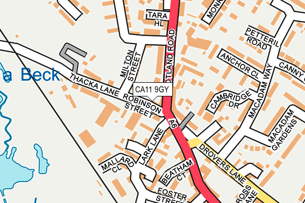CA11 9GY map - OS OpenMap – Local (Ordnance Survey) CA11 9GY map - OS OpenMap – Local (Ordnance Survey)