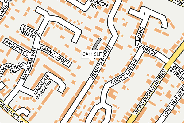 CA11 9LF map - OS OpenMap – Local (Ordnance Survey) CA11 9LF map - OS OpenMap – Local (Ordnance Survey)