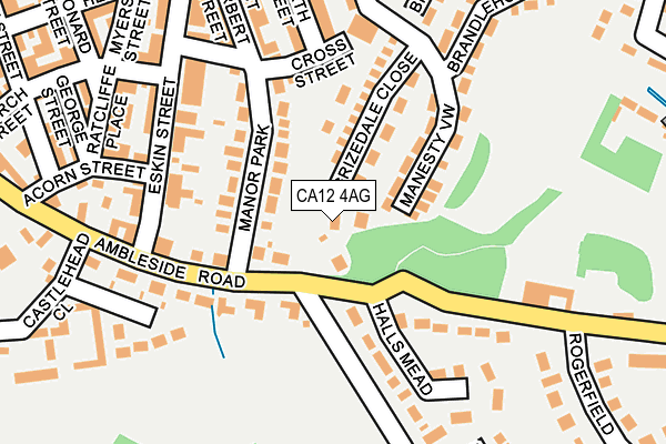 CA12 4AG map - OS OpenMap – Local (Ordnance Survey) CA12 4AG map - OS OpenMap – Local (Ordnance Survey)