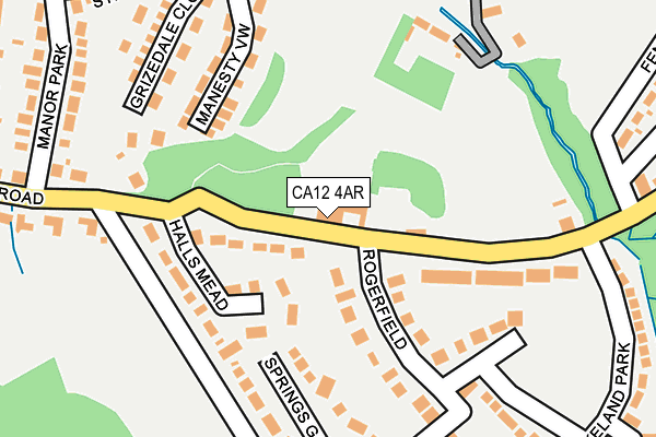 CA12 4AR map - OS OpenMap – Local (Ordnance Survey) CA12 4AR map - OS OpenMap – Local (Ordnance Survey)