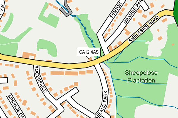 CA12 4AS map - OS OpenMap – Local (Ordnance Survey) CA12 4AS map - OS OpenMap – Local (Ordnance Survey)