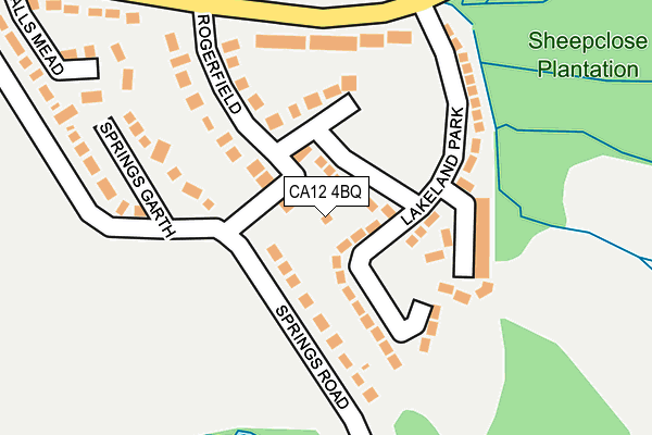 CA12 4BQ map - OS OpenMap – Local (Ordnance Survey) CA12 4BQ map - OS OpenMap – Local (Ordnance Survey)