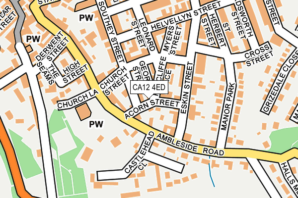 CA12 4ED map - OS OpenMap – Local (Ordnance Survey) CA12 4ED map - OS OpenMap – Local (Ordnance Survey)