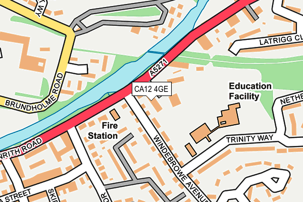 CA12 4GE map - OS OpenMap – Local (Ordnance Survey) CA12 4GE map - OS OpenMap – Local (Ordnance Survey)