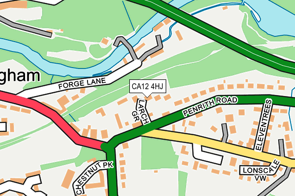 CA12 4HJ map - OS OpenMap – Local (Ordnance Survey) CA12 4HJ map - OS OpenMap – Local (Ordnance Survey)