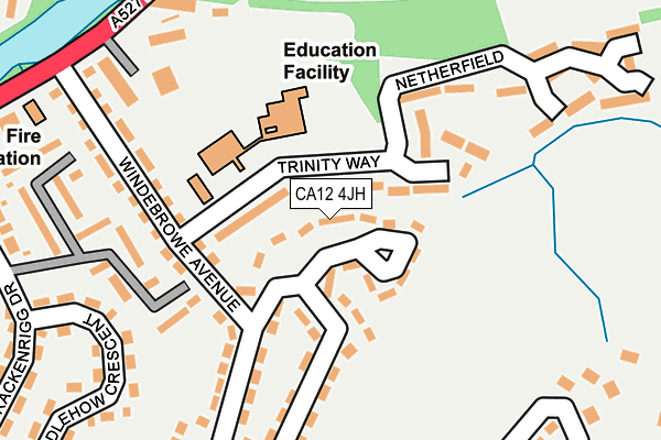 CA12 4JH map - OS OpenMap – Local (Ordnance Survey) CA12 4JH map - OS OpenMap – Local (Ordnance Survey)