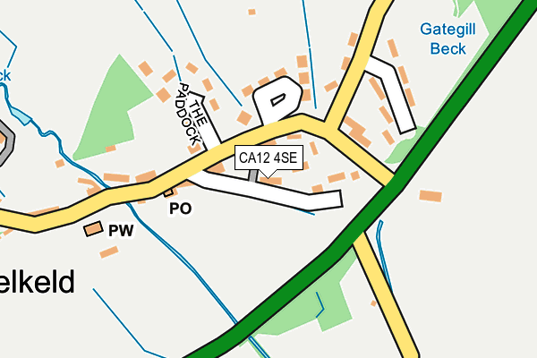 CA12 4SE map - OS OpenMap – Local (Ordnance Survey) CA12 4SE map - OS OpenMap – Local (Ordnance Survey)