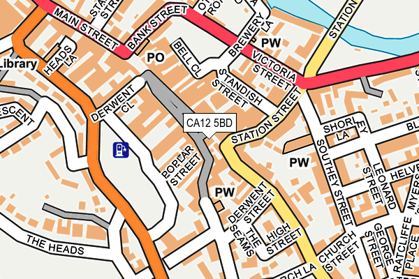 CA12 5BD map - OS OpenMap – Local (Ordnance Survey) CA12 5BD map - OS OpenMap – Local (Ordnance Survey)