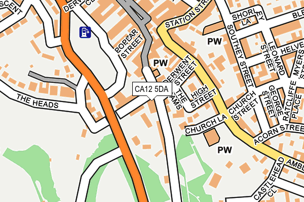CA12 5DA map - OS OpenMap – Local (Ordnance Survey) CA12 5DA map - OS OpenMap – Local (Ordnance Survey)