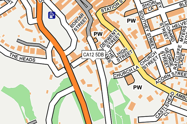 CA12 5DB map - OS OpenMap – Local (Ordnance Survey) CA12 5DB map - OS OpenMap – Local (Ordnance Survey)