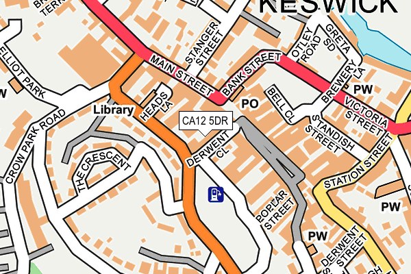 CA12 5DR map - OS OpenMap – Local (Ordnance Survey) CA12 5DR map - OS OpenMap – Local (Ordnance Survey)