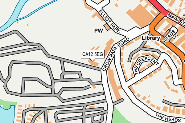 CA12 5EG map - OS OpenMap – Local (Ordnance Survey) CA12 5EG map - OS OpenMap – Local (Ordnance Survey)