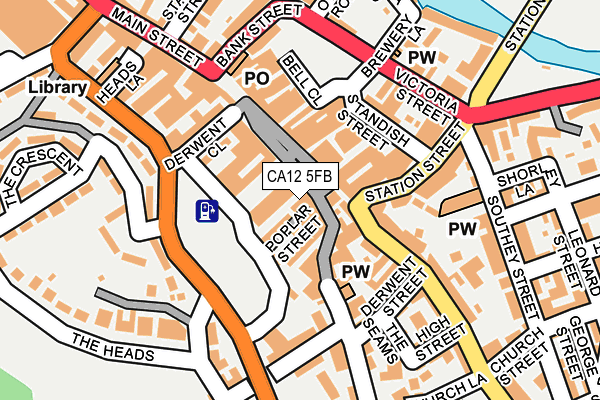 CA12 5FB map - OS OpenMap – Local (Ordnance Survey) CA12 5FB map - OS OpenMap – Local (Ordnance Survey)