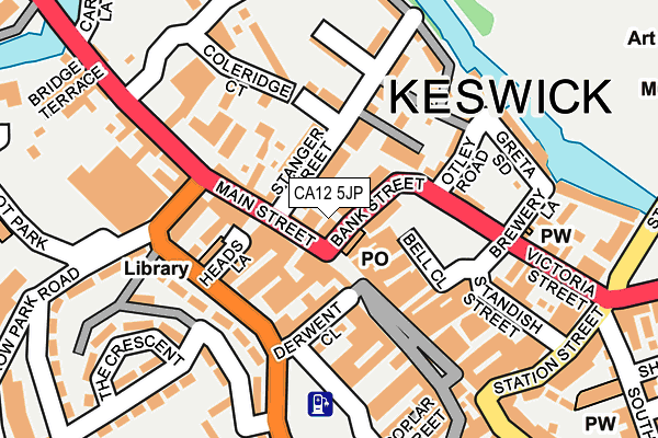 CA12 5JP map - OS OpenMap – Local (Ordnance Survey) CA12 5JP map - OS OpenMap – Local (Ordnance Survey)