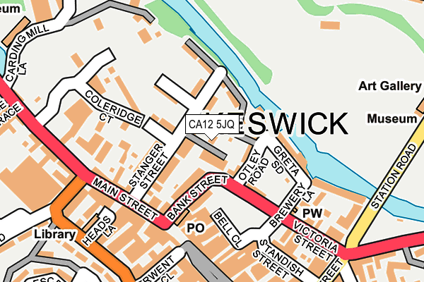 CA12 5JQ map - OS OpenMap – Local (Ordnance Survey) CA12 5JQ map - OS OpenMap – Local (Ordnance Survey)