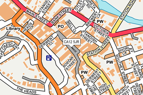 CA12 5JR map - OS OpenMap – Local (Ordnance Survey) CA12 5JR map - OS OpenMap – Local (Ordnance Survey)