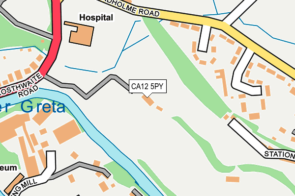 CA12 5PY map - OS OpenMap – Local (Ordnance Survey) CA12 5PY map - OS OpenMap – Local (Ordnance Survey)