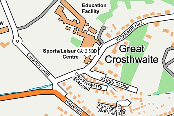 CA12 5QD map - OS OpenMap – Local (Ordnance Survey) CA12 5QD map - OS OpenMap – Local (Ordnance Survey)