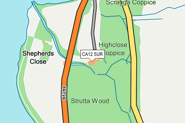 CA12 5UR map - OS OpenMap – Local (Ordnance Survey) CA12 5UR map - OS OpenMap – Local (Ordnance Survey)