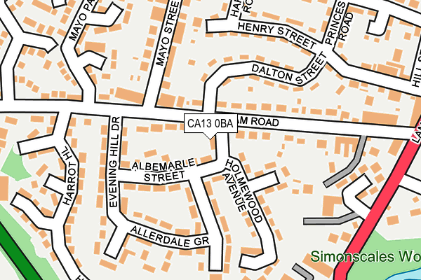 CA13 0BA map - OS OpenMap – Local (Ordnance Survey) CA13 0BA map - OS OpenMap – Local (Ordnance Survey)