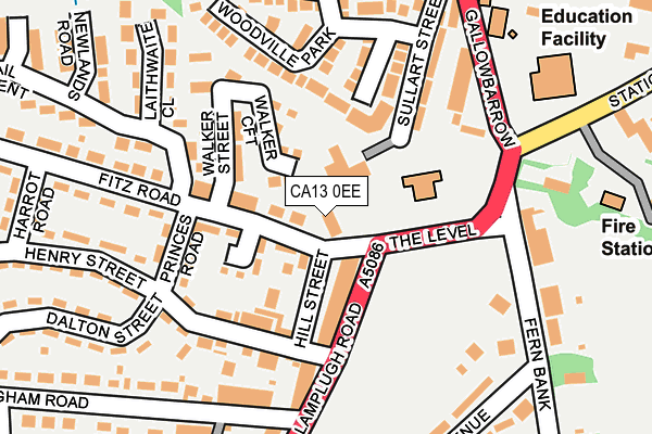 CA13 0EE map - OS OpenMap – Local (Ordnance Survey) CA13 0EE map - OS OpenMap – Local (Ordnance Survey)