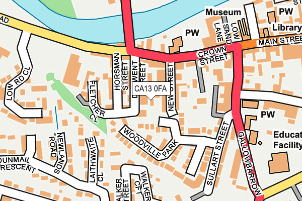 CA13 0FA map - OS OpenMap – Local (Ordnance Survey) CA13 0FA map - OS OpenMap – Local (Ordnance Survey)
