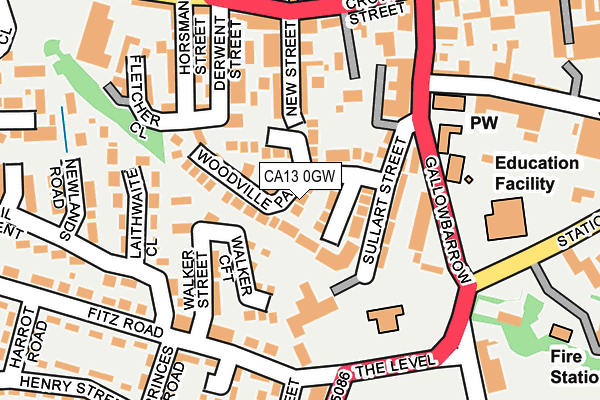 CA13 0GW map - OS OpenMap – Local (Ordnance Survey) CA13 0GW map - OS OpenMap – Local (Ordnance Survey)